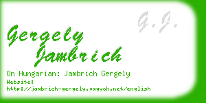 gergely jambrich business card